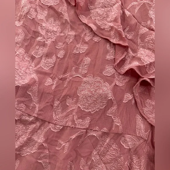 NWT Zara Jacquard Ruffled Dress - Picture 4 of 6